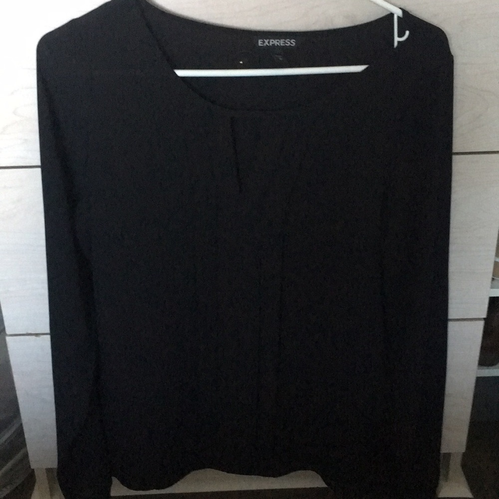 Express black long sleeve blouse